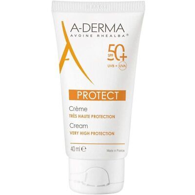 A-DERMA Ochranný krém na suchú pleť SPF 50+ Protect (Fragrance-Free Sun Cream) 40 ml