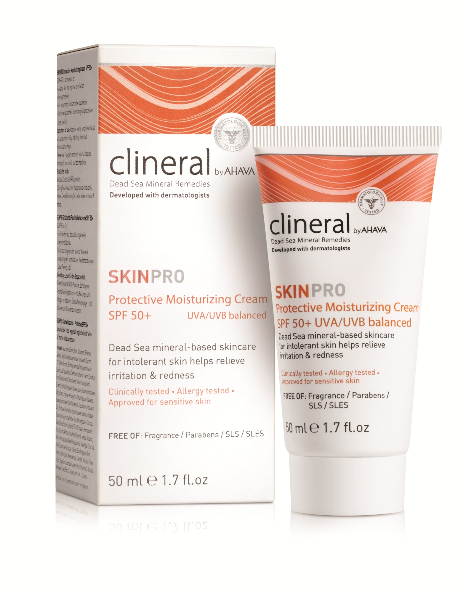 AHAVA Ochranný denný krém SPF 50 Clineral SkinPro (Protective Moisturizing Cream) 50 ml