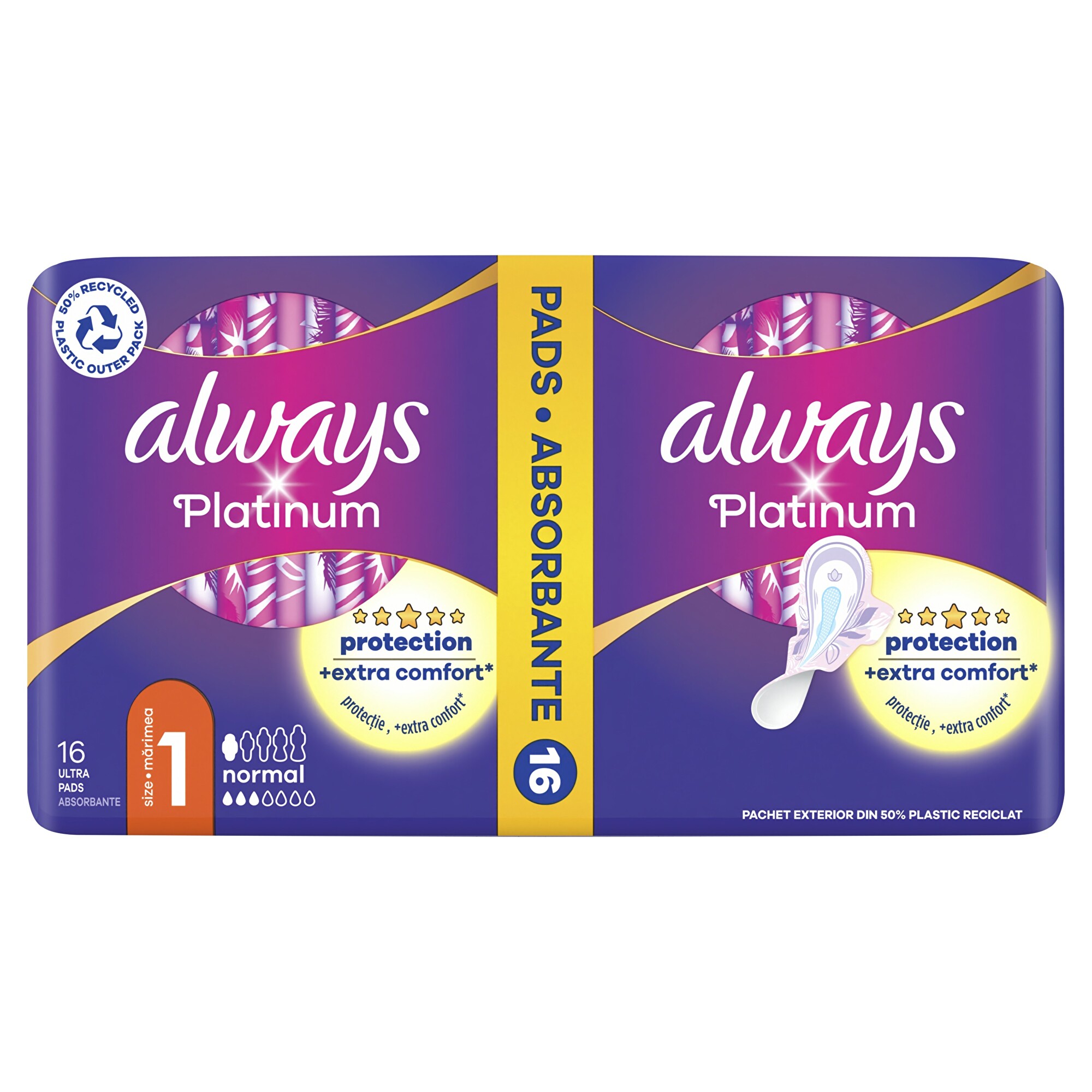 Always Hygienické vložky Ultra Platinum Normal Duo 16 ks