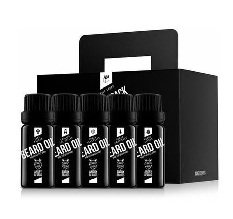 Angry Beards Set olejů na vousy 5 x 10 ml