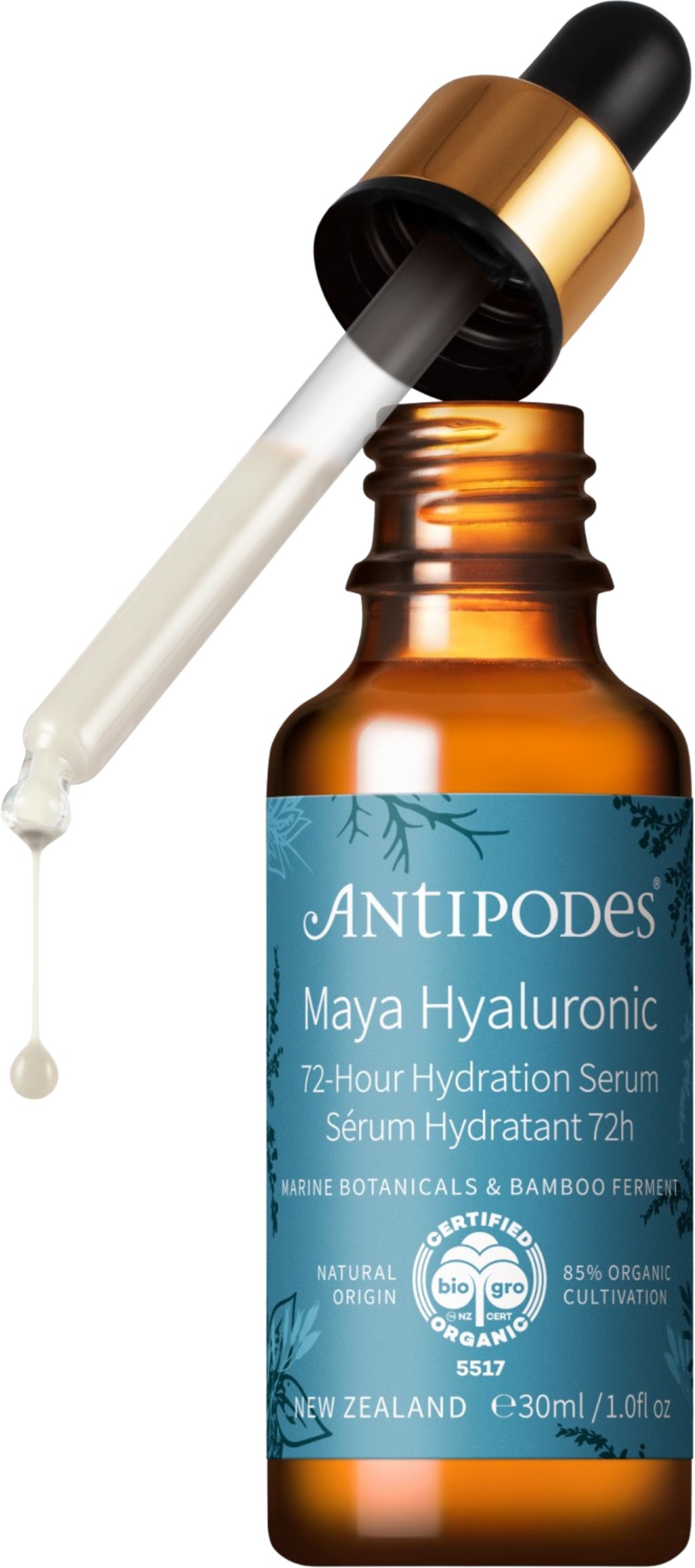 Levně Antipodes Pleťové sérum s kyselinou hyaluronovou Maya Hyaluronic (72-Hour Hydration Serum) 30 ml
