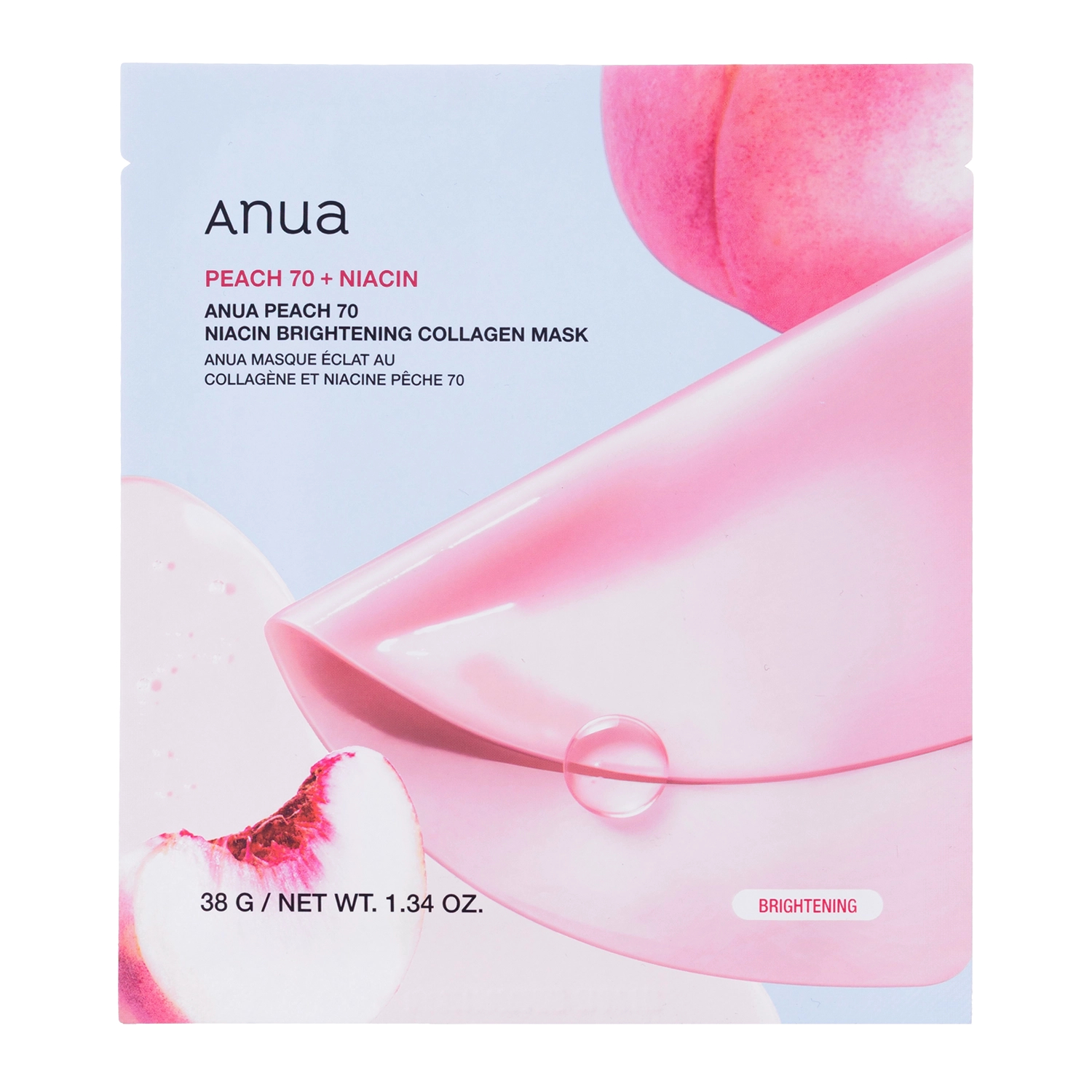 Anua Pleťová maska Peach 70 Niacin Brightening Collagen Mask 38 g
