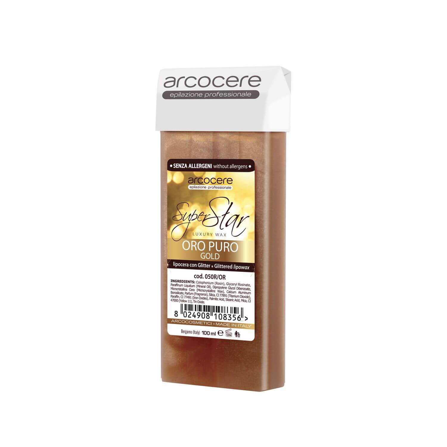 Zobrazit detail výrobku Arcocere Epilační vosk se třpytkami Professional Wax Oro Puro Gold (Roll-On Cartidge) 100 ml