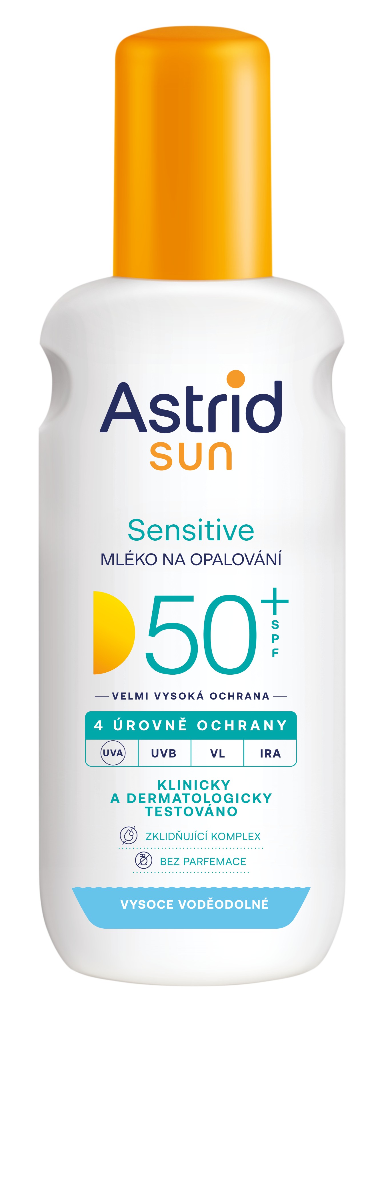 Astrid Mlieko v spreji na opaľovanie Sensitiv SPF 50+ Sun 150 ml