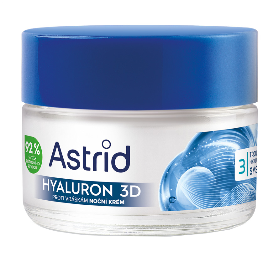 Astrid Nočný pleťový krém proti vráskam Hyaluron 3D 50 ml