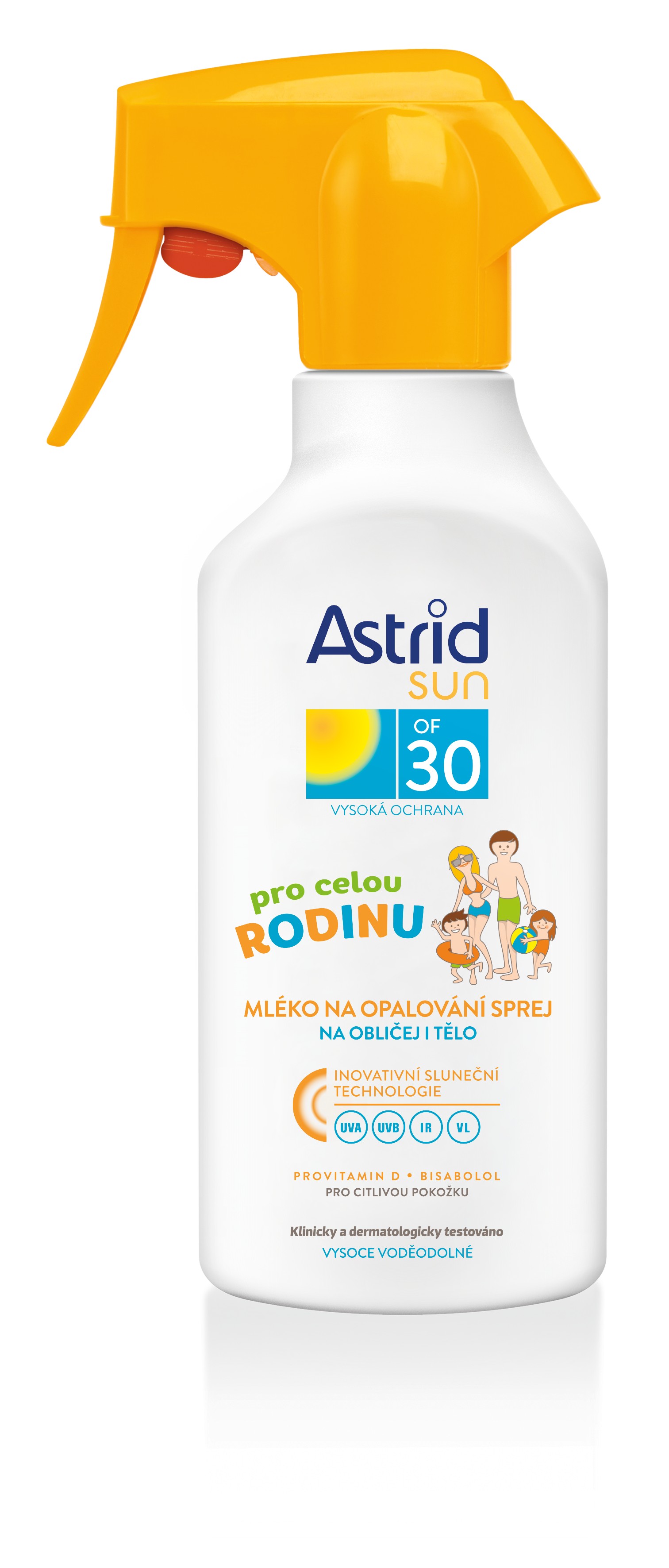 Astrid Rodinné mléko na opalování ve spreji pro citlivou pokožku OF 30 Sun 270 ml