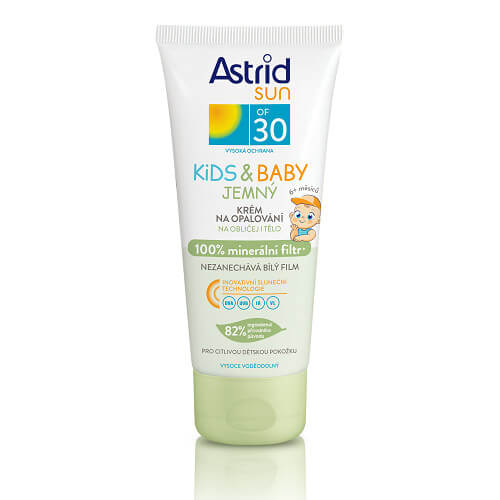 Zobrazit detail výrobku Astrid Jemný krém na opalování pro děti OF 30 Sun Kids & Baby 100% minerální filtr 100 ml