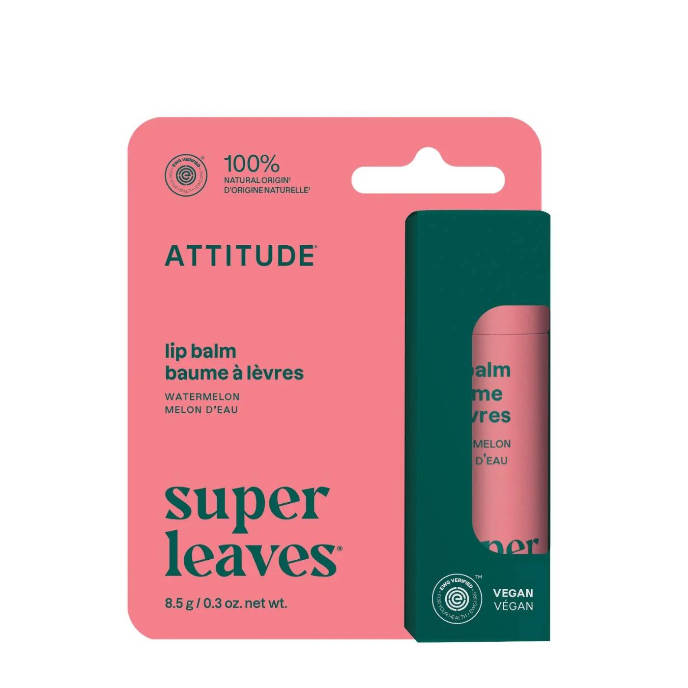 Attitude Balsam de buze cu aromă de pepene roșu Watermelon (Lip Balm) 8,5 g
