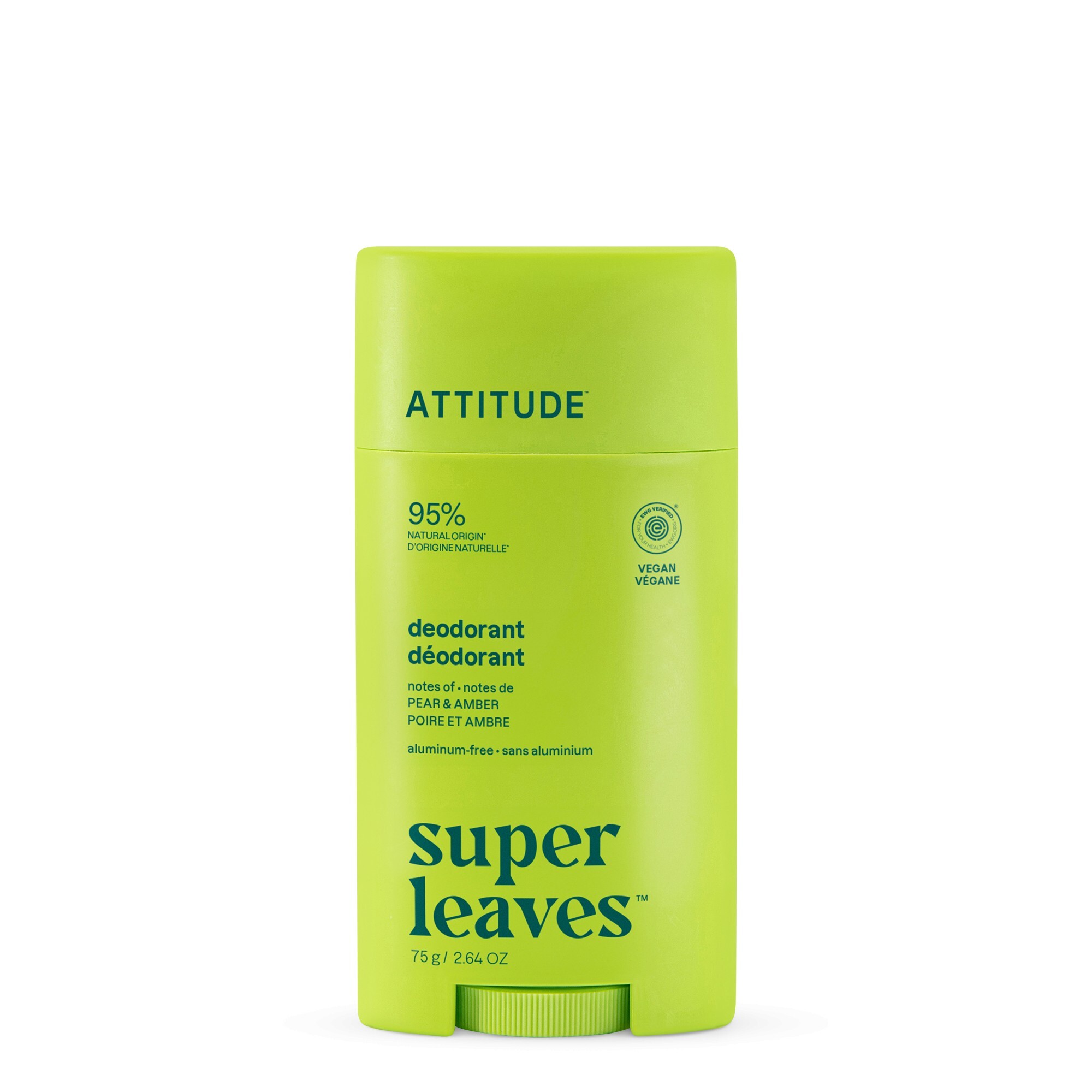 ATTITUDE Super leaves Přírodní deodorant huška & amber 75 g