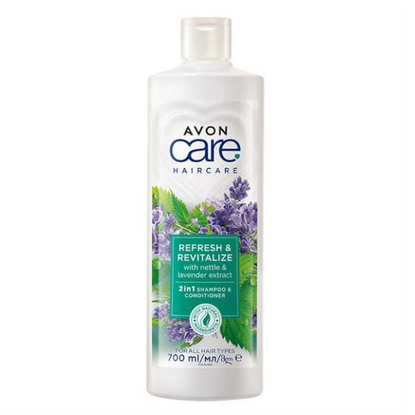 Avon Obnovující šampon a kondicionér s kopřivou a levandulí 2v1 pro oslabené vlasy Care (2 in 1 Shampoo & Conditioner) 700 ml