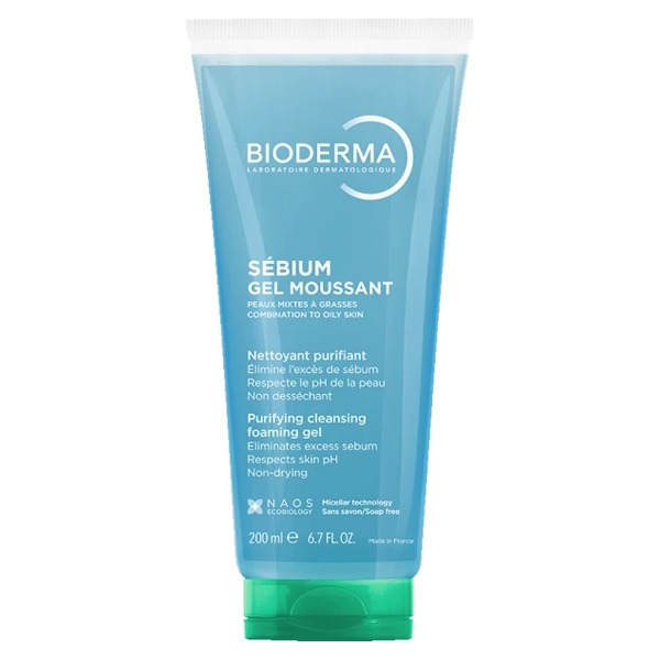 Bioderma Čisticí gel pro smíšenou až mastnou pleť Purifying Cleansing Foaming Gel 200 ml
