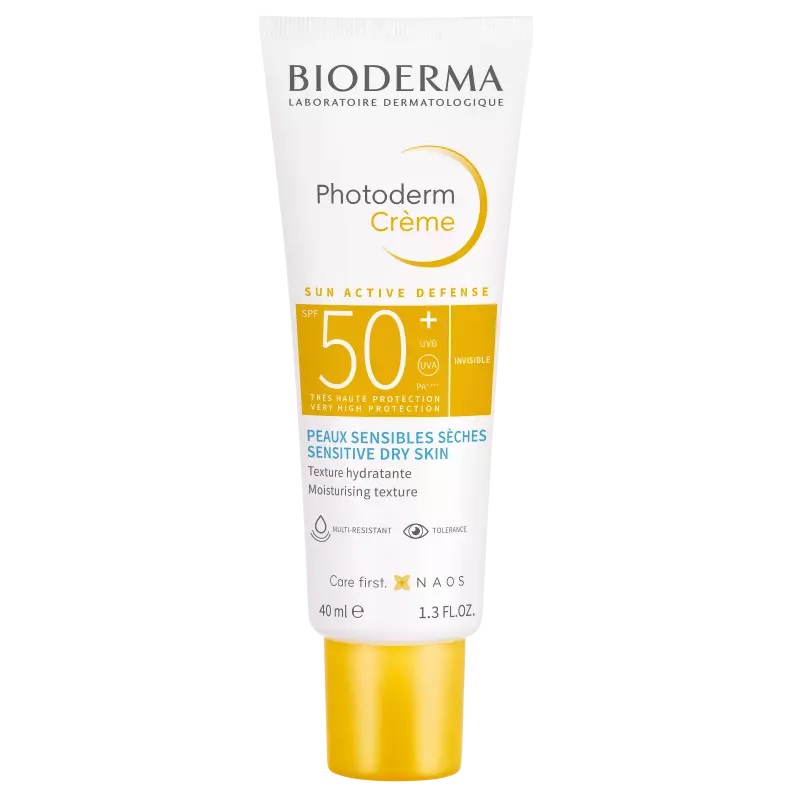 Bioderma Ochranný krém na opaľovanie pre citlivú a suchú pleť SPF 50+ Photoderm Creme (Cream) 40 ml