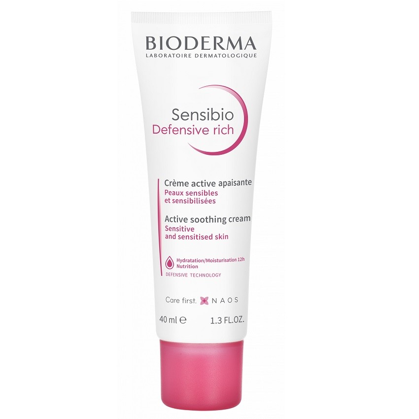 Bioderma Zklidňující pleťový krém Sensibio Defensive Rich (Active Soothing Cream) 40 ml