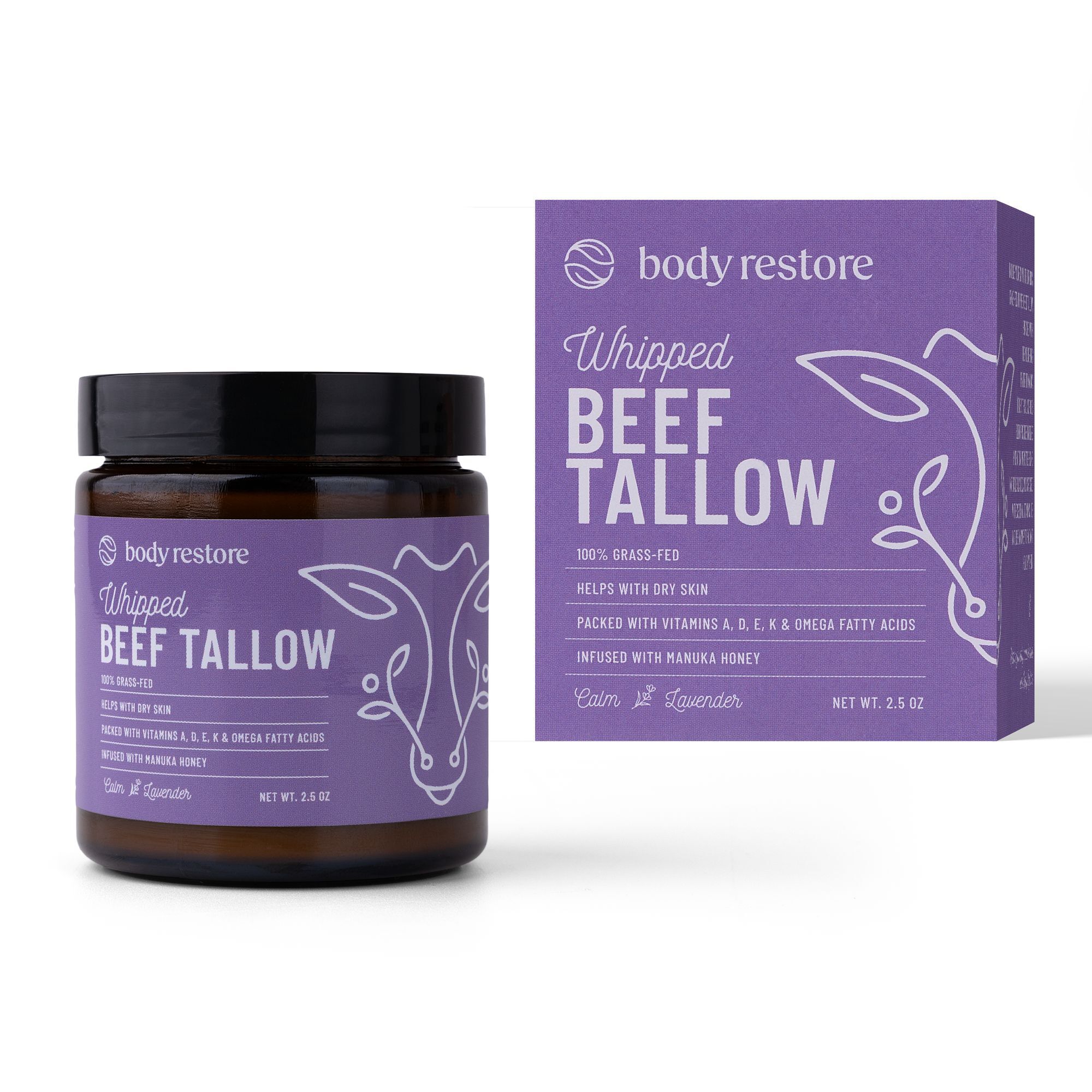 Body Restore Tělový krém Levandule Whipped Beef Tallow 71 g