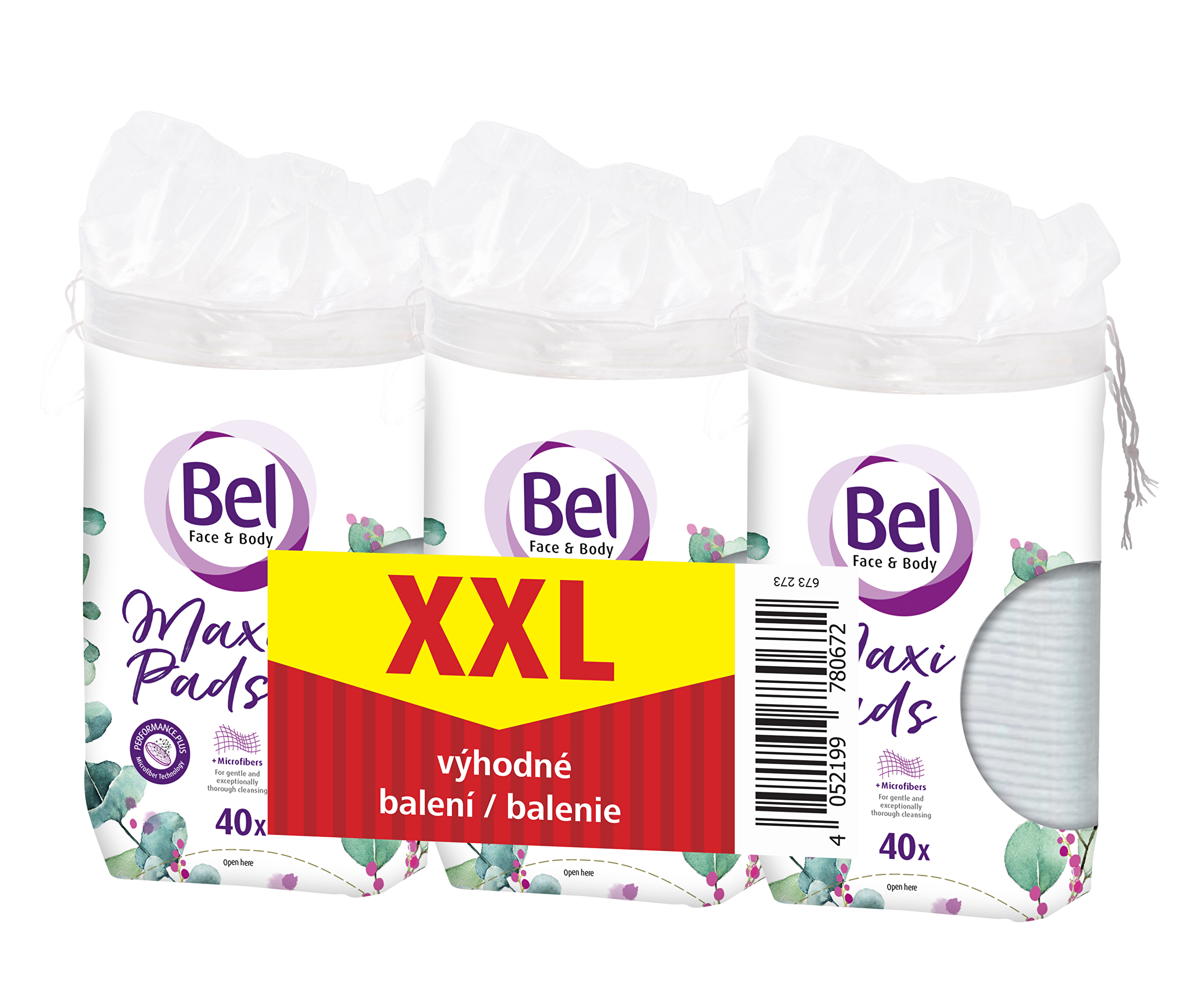 Bel Súprava oválnych odličovacích tampónov Face & Body Cosmetic 3 x 40 ks