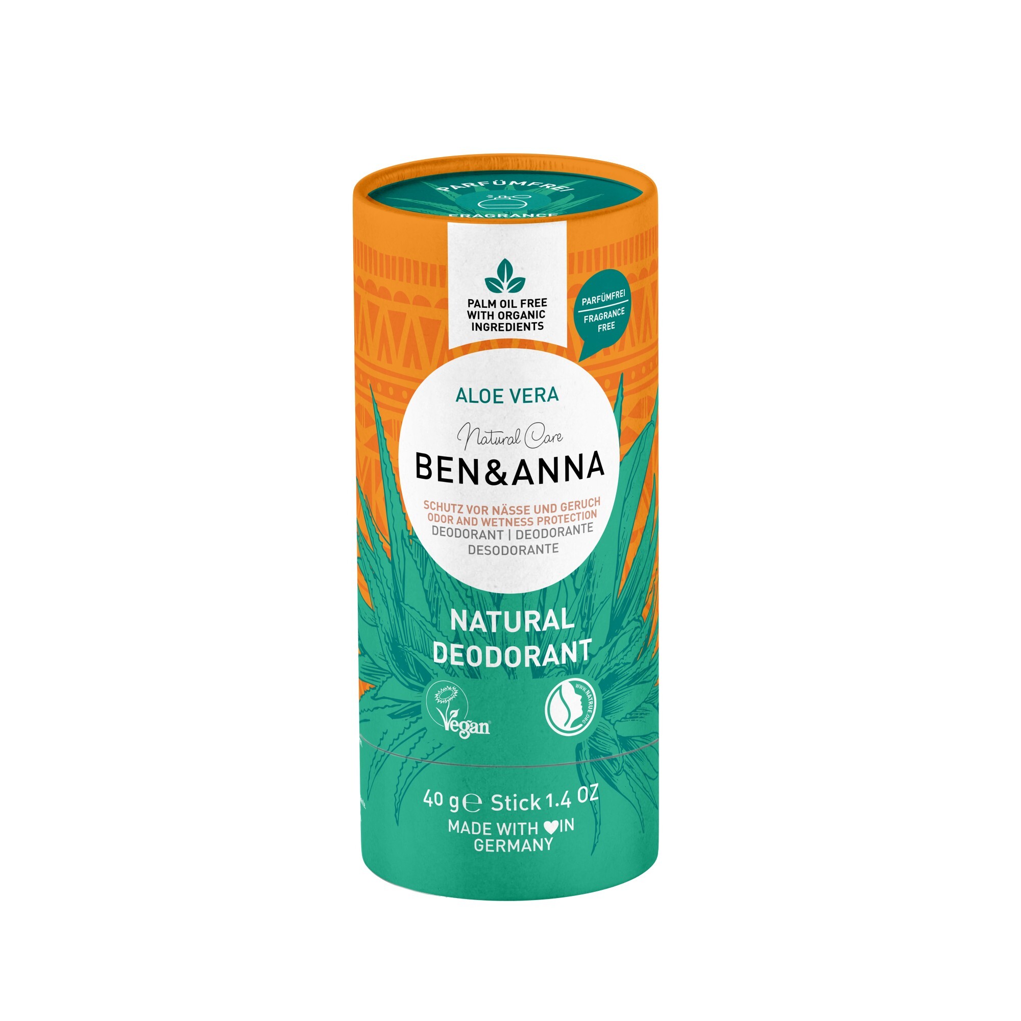 Levně BEN & ANNA Přírodní deodorant bez parfemace Aloe Vera Natural Deodorant 40 g