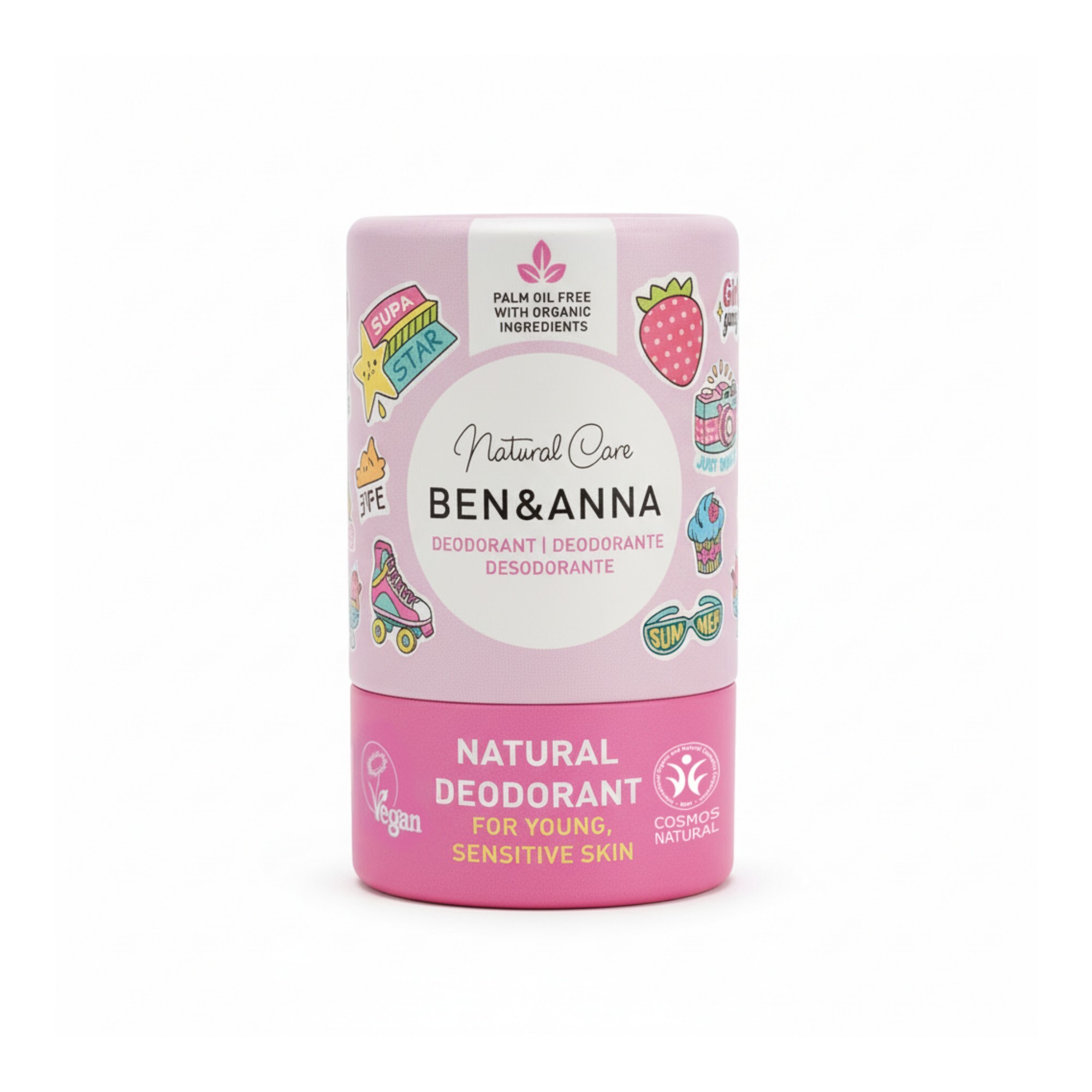 Ben & Anna Přírodní dětský deodorant - růžová