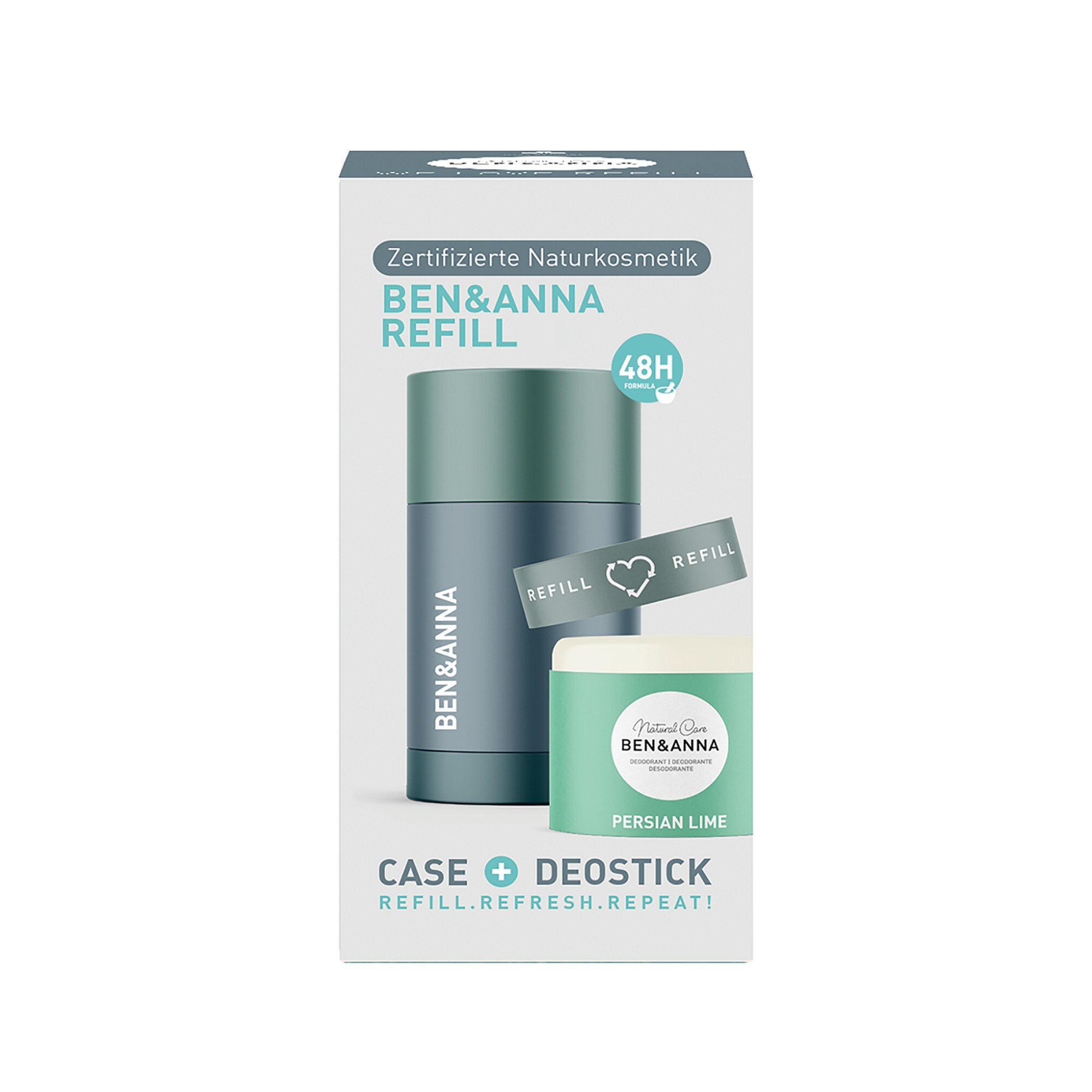 Ben & Anna Deodorant Refill Stick + Case Persian Lime 40 g