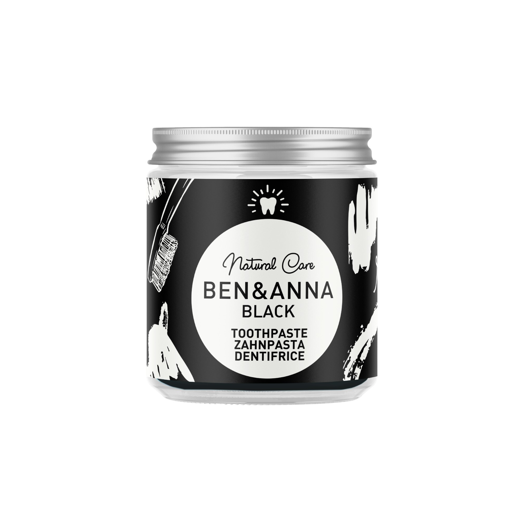 Levně BEN & ANNA Zubní pasta ve skle Black Toothpaste 100 ml