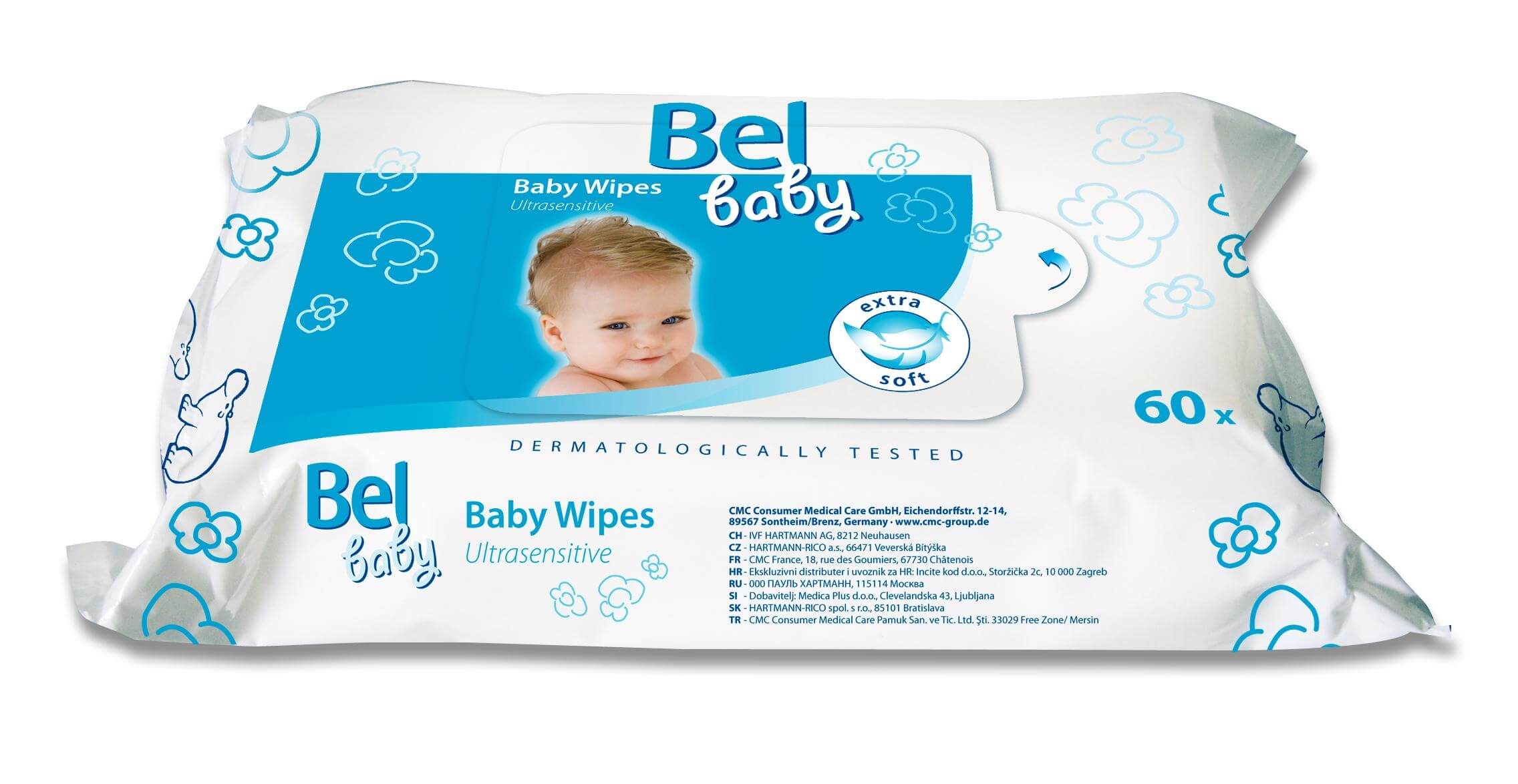 Zobrazit detail výrobku Bel Vlhčené ubrousky Baby (Ultrasensitive Baby Wipes) 60 ks