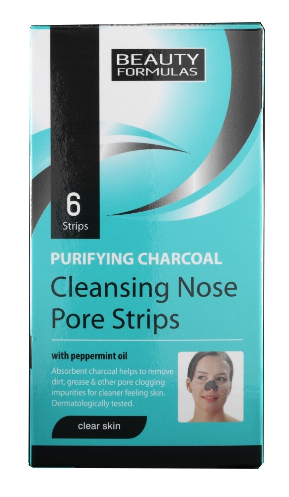 Zobrazit detail výrobku Beauty Formulas Čisticí pásky na nos s aktivním uhlím Charcoal (Cleansing Nose Pore Strips) 6 ks