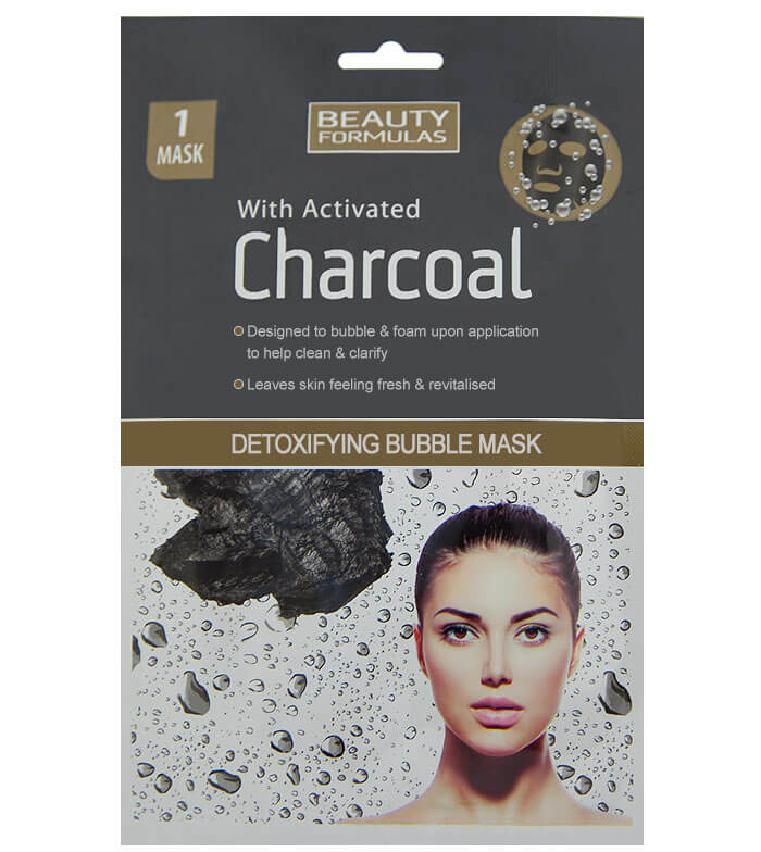 Beauty Formulas Detoxikační maska s aktivním uhlím Charcoal (Detoxifying Bubble Mask) 1 ks