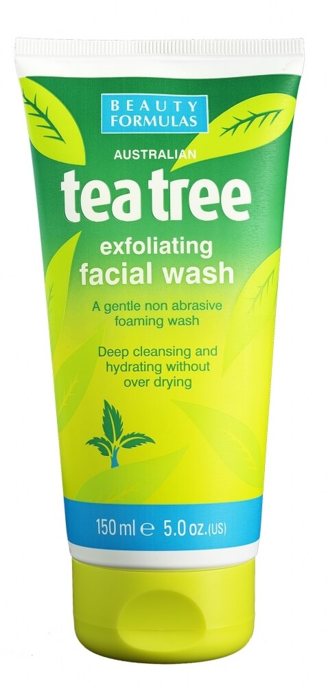 Beauty Formulas Exfoliačný čistiaci gél Tea Tree (Exfoliating Facial Wash) 150 ml + 2 mesiace na vrátenie tovaru