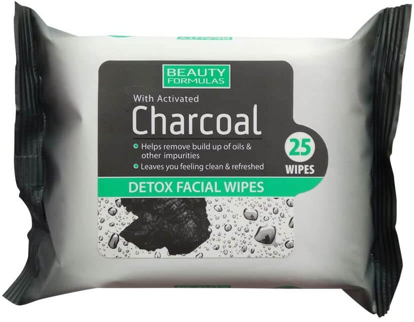 Zobrazit detail výrobku Beauty Formulas Kosmetické ubrousky s aktivním uhlím Charcoal (Detox Facial Wipes) 25 ks