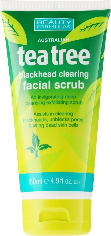 Beauty Formulas Pleťový peeling Tea Tree (Blackhead Clearing Facial Scrub) 150 ml