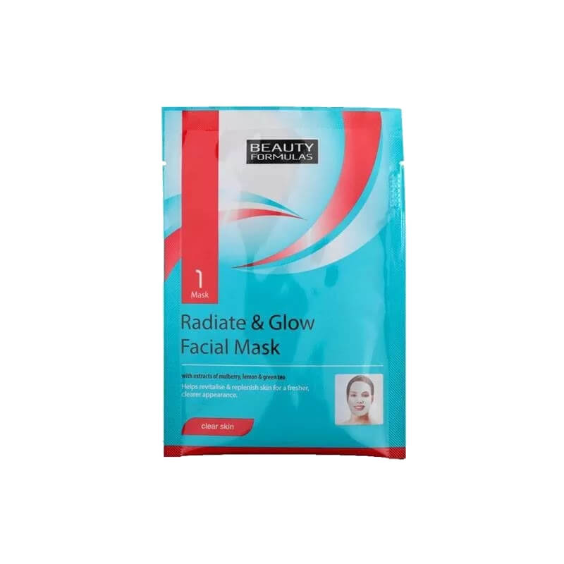 Beauty Formulas Rozjasňující pleťová maska (Radiate & Glow Facial Mask) 1 ks