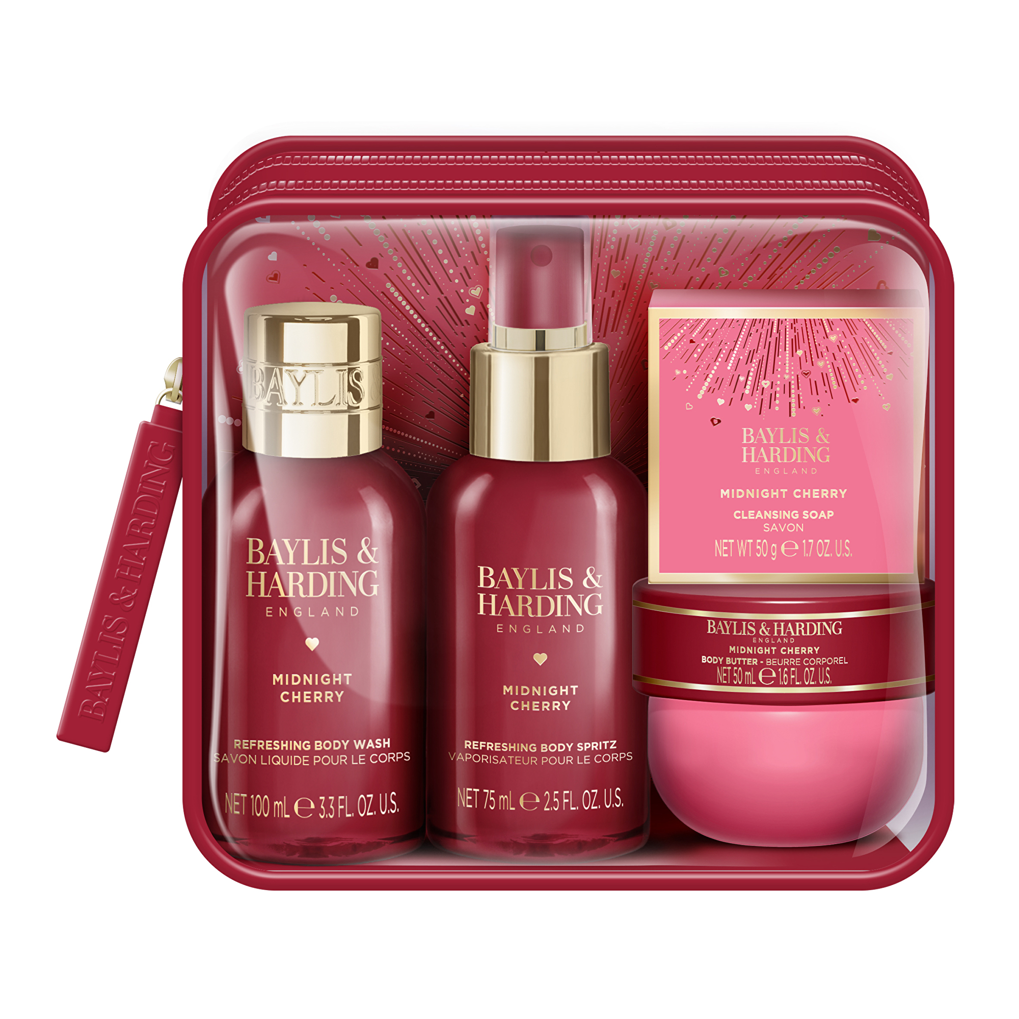 Baylis & Harding Darčeková sada Midnight Cherry 4 ks