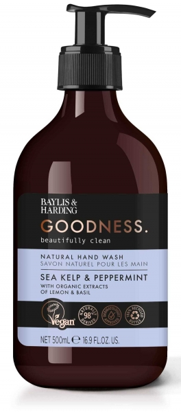 Baylis & Harding Tekuté mýdlo na ruce Mořská řasa a peprmint Goodness (Natural Hand Wash) 500 ml