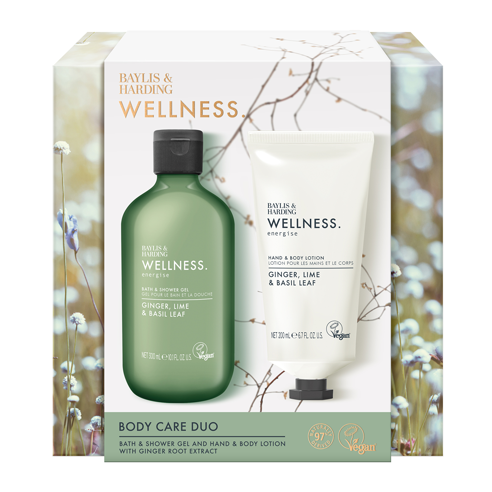 Baylis & Harding Dárková sada Zázvor, Limetka & Bazalka 2 ks