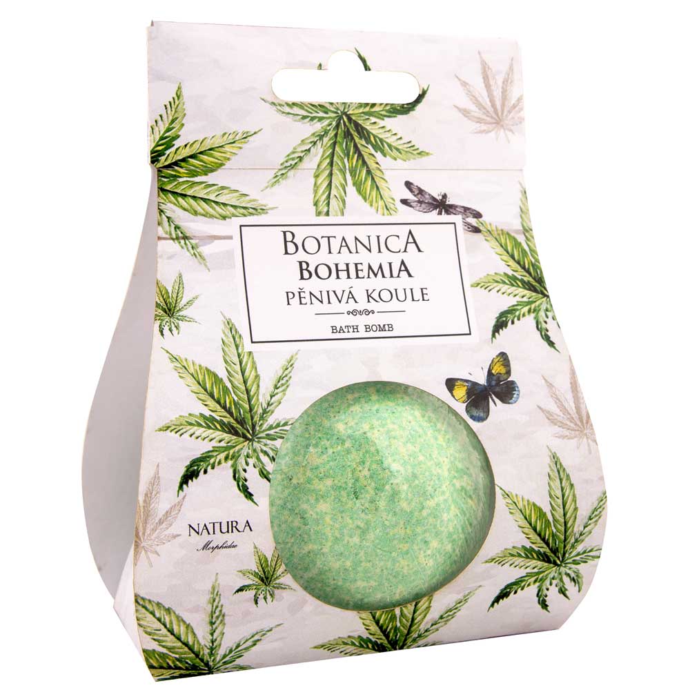 Bohemia Gifts Šumivá pěnivá bomba do koupele Cannabis Botanica Bohemia 100 g