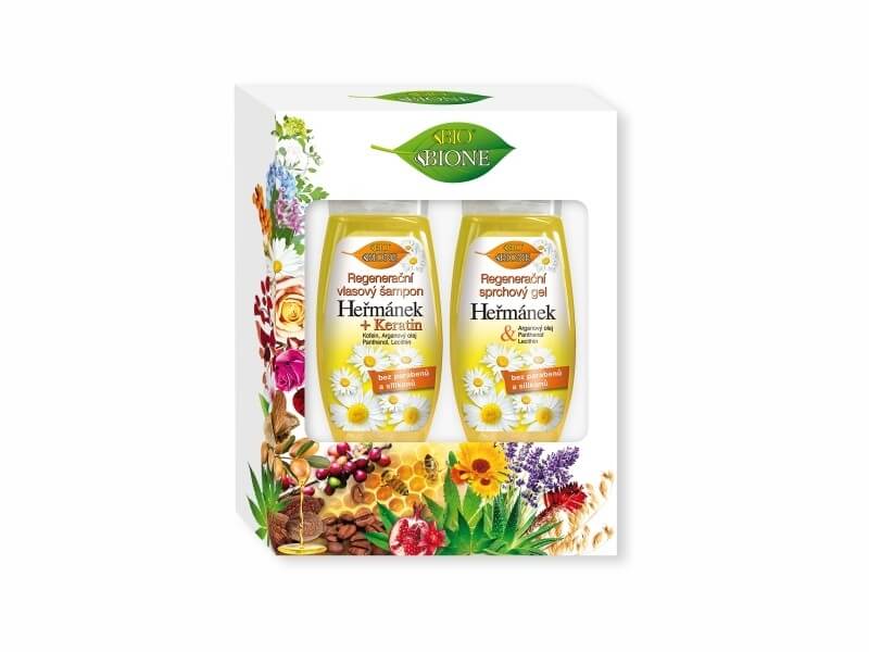 Bione Cosmetics Dárková sada vlasové a tělové péče Heřmánek