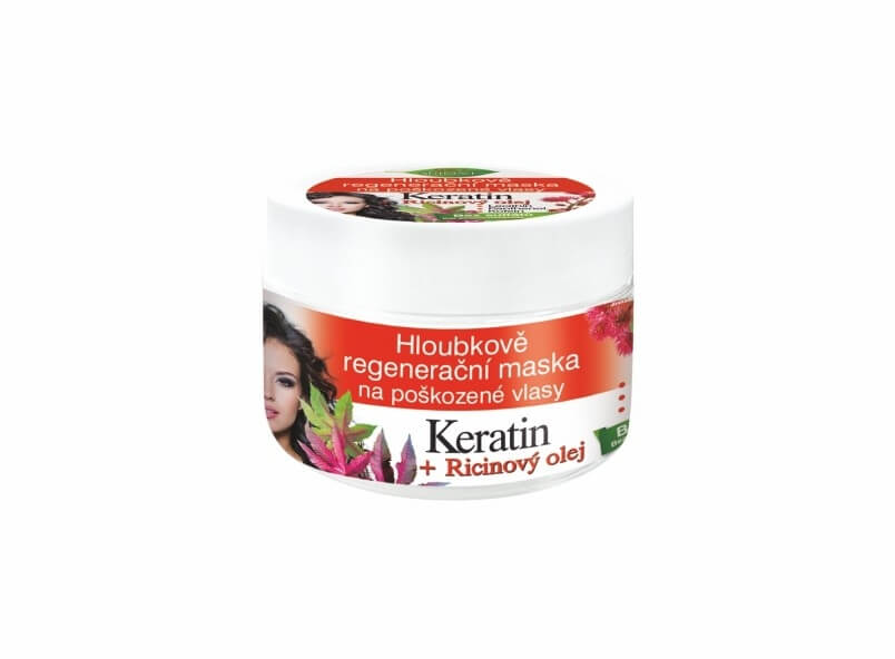 Zobrazit detail výrobku Bione Cosmetics Hloubkově regenerační maska na poškozené vlasy Keratin + Ricinový olej 260 ml