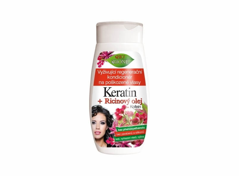 Zobrazit detail výrobku Bione Cosmetics Vyživující regenerační kondicionér na poškozené vlasy Keratin + Ricinový olej 260 ml
