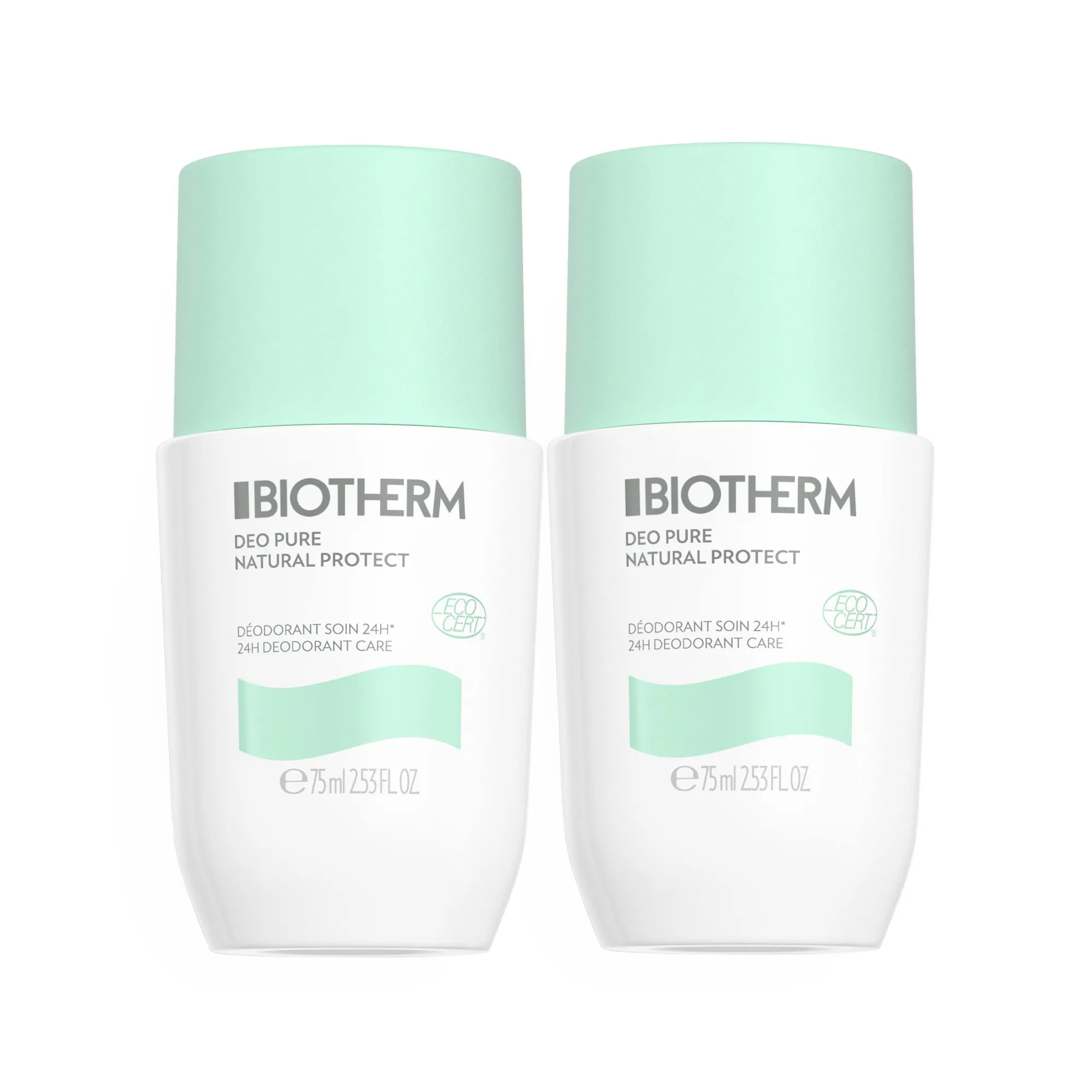 Biotherm Sada kuličkových deodorantů Deo Pure Natural Protect 2 x 75 ml