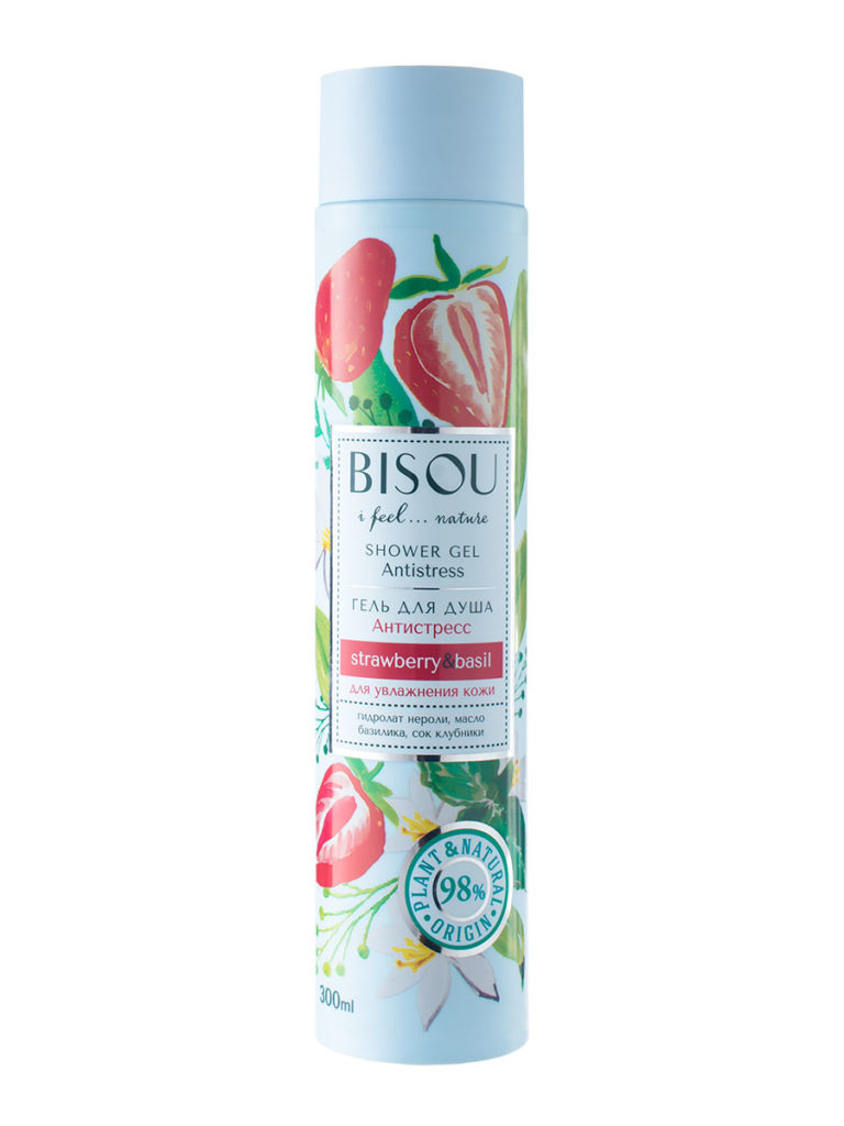 Zobrazit detail výrobku BISOU Antistresový sprchový gel pro hydrataci pokožky Jahoda a bazalka (Shower Gel Antistress) 300 ml