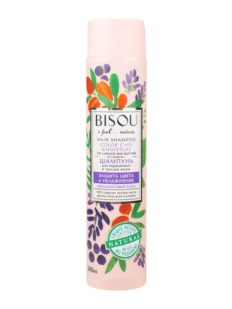 BISOU Šampon - hydratace pro barvené vlasy (Hair Shampoo Color Care&Moisture) 300 ml