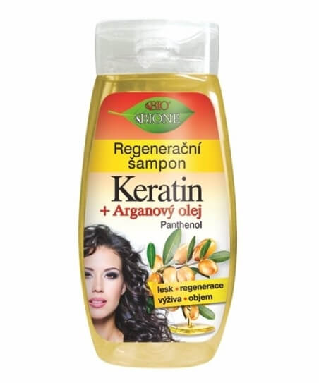 Zobrazit detail výrobku Bione Cosmetics Regenerační šampon Keratin + Arganový olej s panthenolem 260 ml