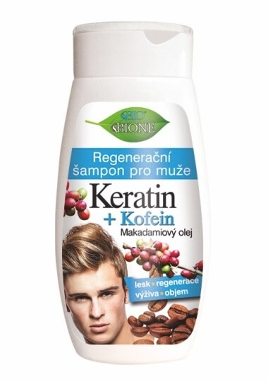 Zobrazit detail výrobku Bione Cosmetics Regenerační šampon pro muže Keratin + Kofein 260 ml