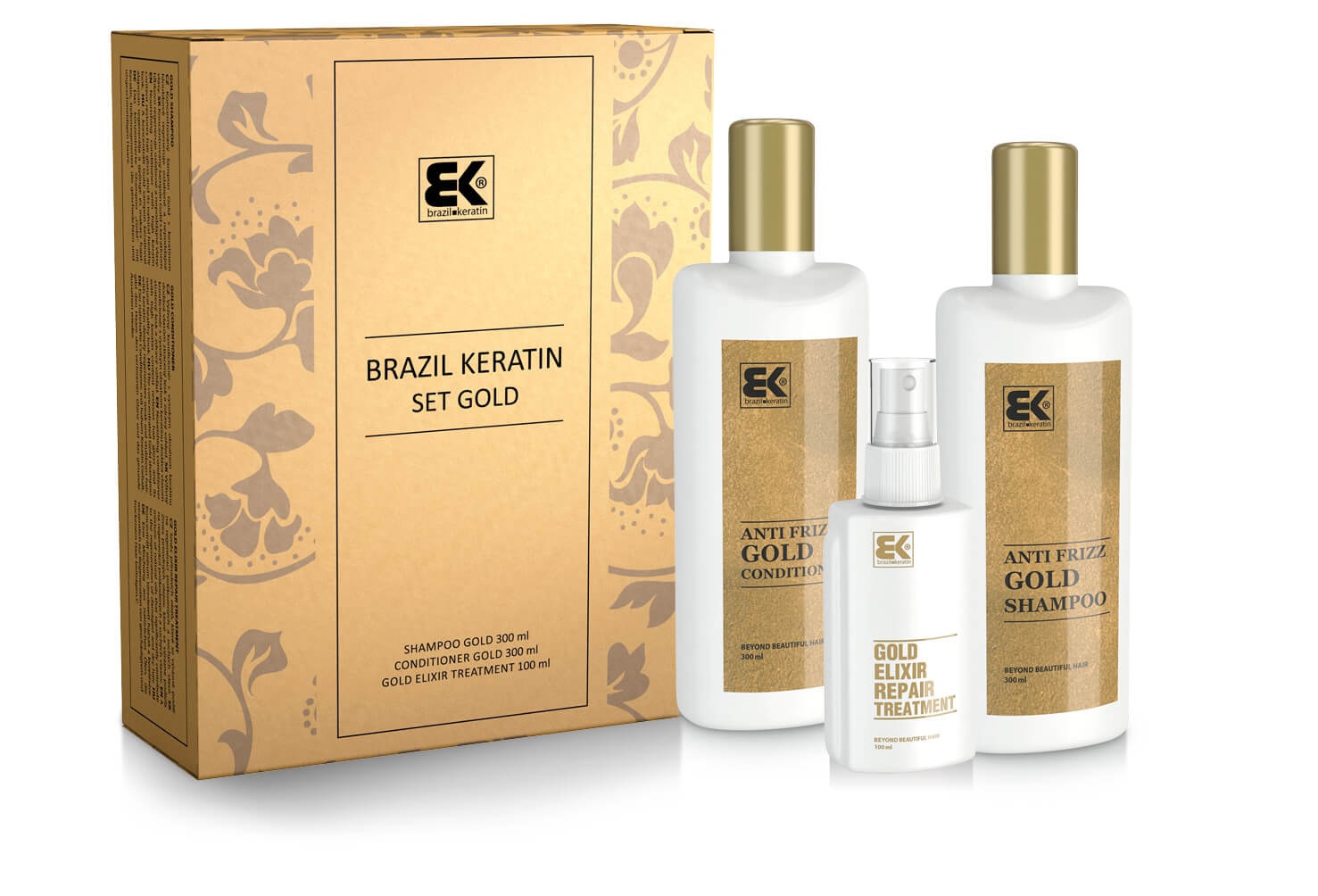 Zobrazit detail výrobku Brazil Keratin Dárková sada pro krepaté vlasy Gold