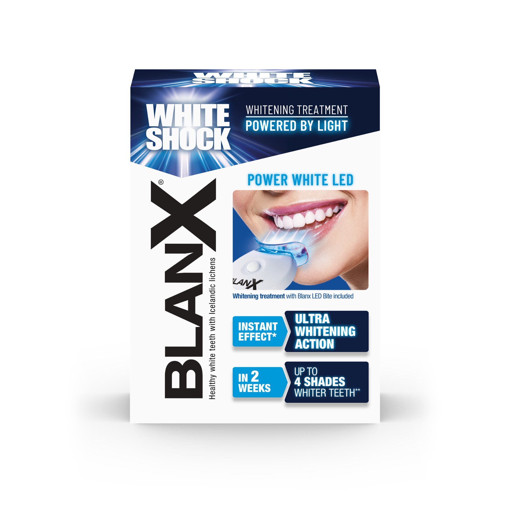 BlanX Sada na bělení zubů White Shock Whitening Treatment + LED 50 ml