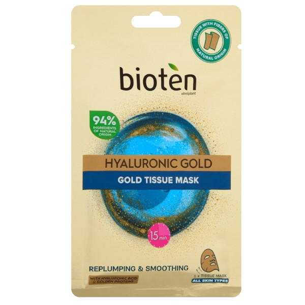bioten Vyplňující textilní maska Hyaluronic Gold (Tissue Mask) 25 g