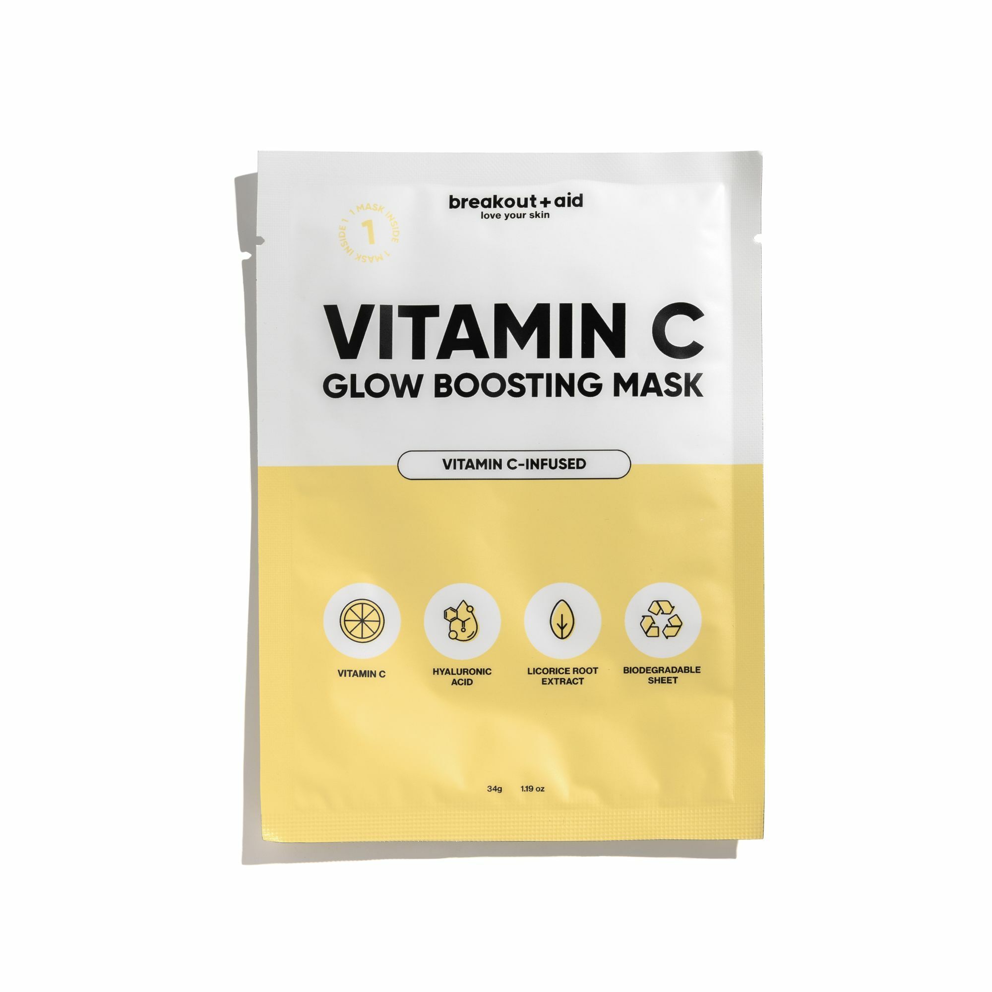 Breakout+aid Rozjasňujúca maska s vitamínom C Glow Boosting Mask 34 g