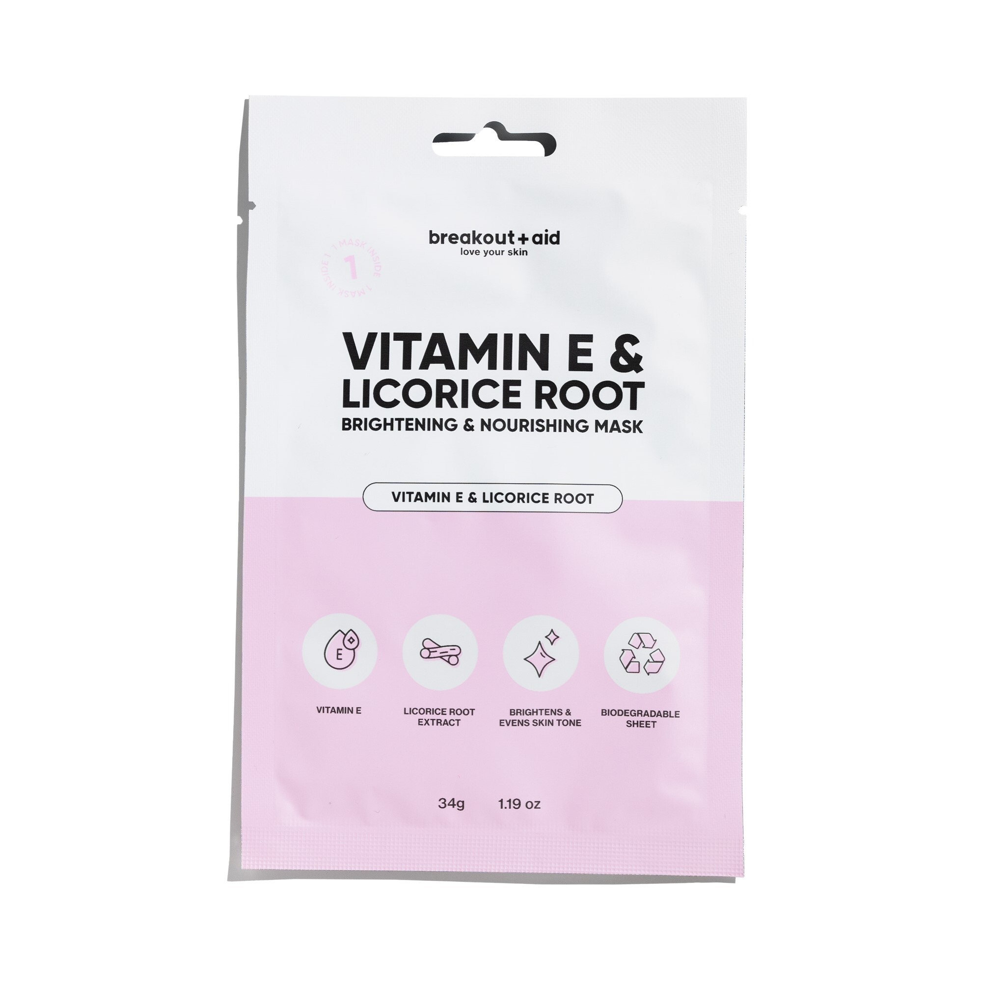 Breakout+aid Rozjasňující maska Brightening & Nourishing Mask 34 g