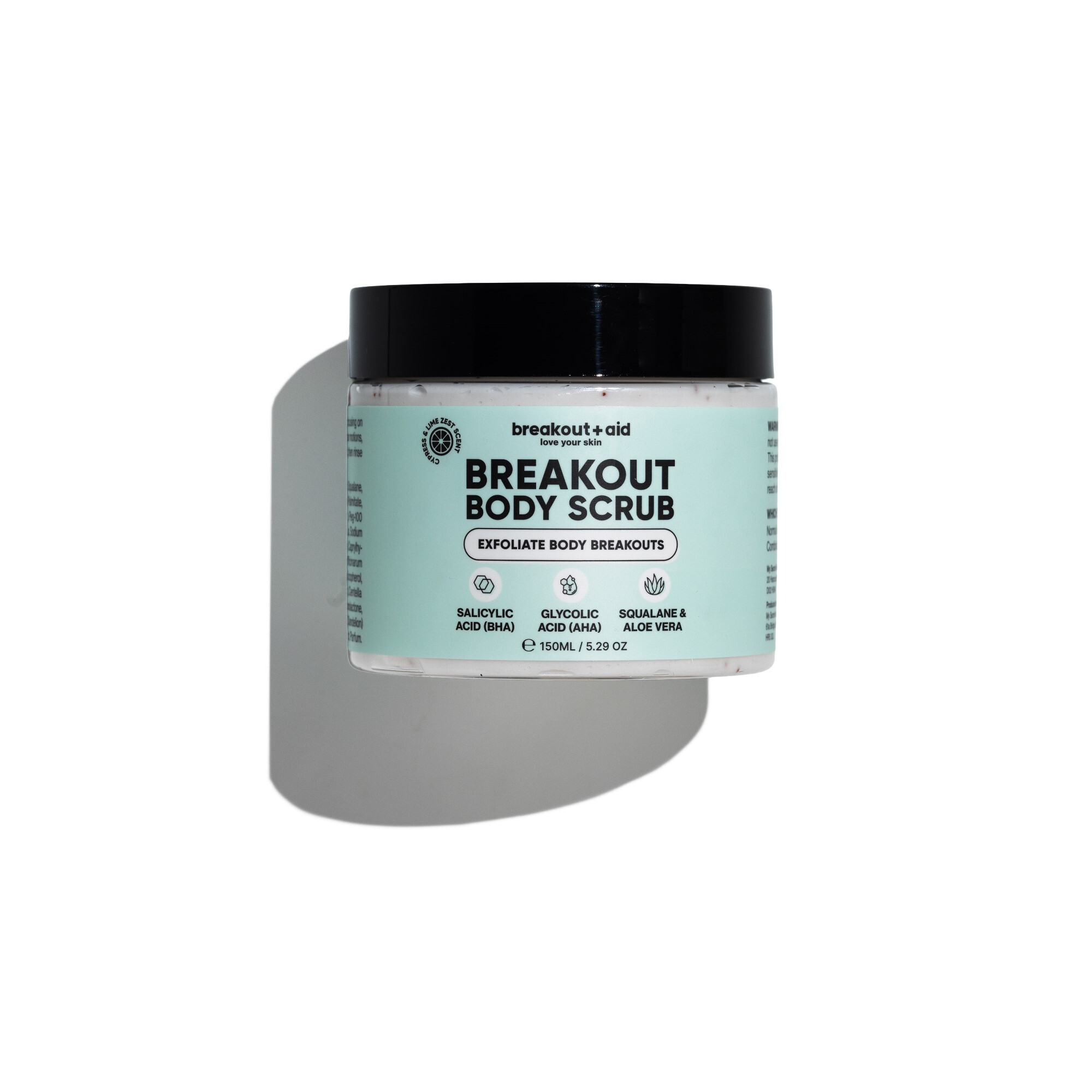 Breakout+aid Tělový peeling na pokožku se sklonem k akné Body Scrub 150 ml