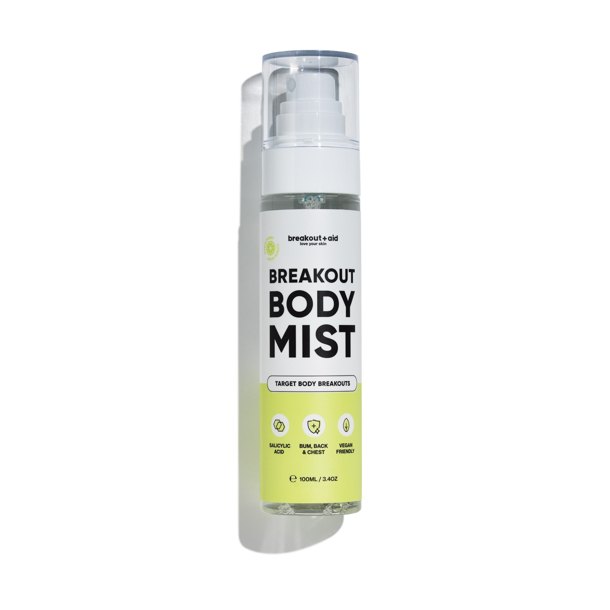 Breakout+aid Tělový sprej na nedokonalosti pokožky Body Mist 100 ml