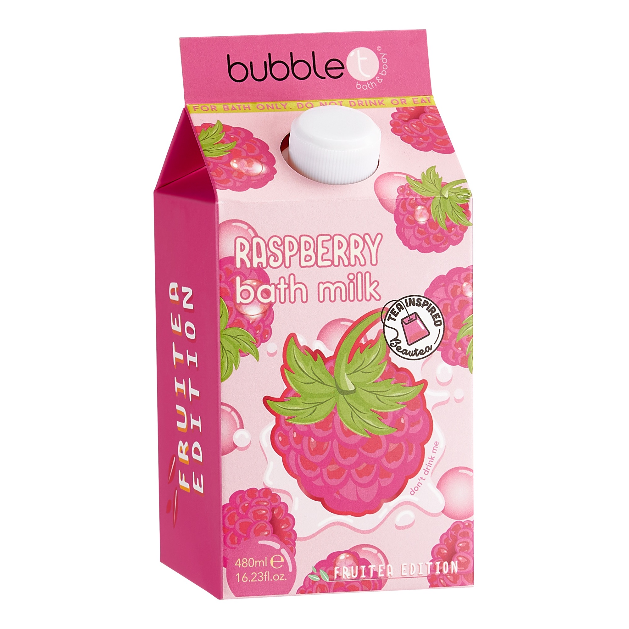 Bubble T Cosmetics Mléko do koupele Raspberry (Bath Milk) 480 ml
